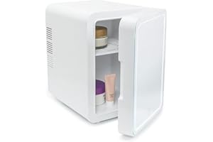 ValueLights | Mini Beauty Fridge with LED Mirror, 4L Portable Cosmetic Refrigerator, Dimmable LED Lights, Small Cooler for Skincare | Beauty & Wellness, Home Décor & Improvement Essential