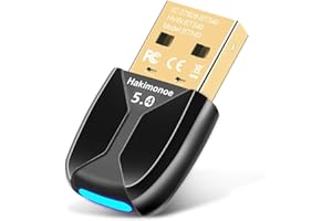 Hakimonoe USB Bluetooth Adapter for PC Laptop, Wireless Dongle for Windows 11 10 8.1 7 Linux Desktop, Pair w/Bluetooth Headphones Speaker Mice Keyboard Printer Controller (BT5.4, Mini Sized BT540)