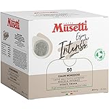 Caffè Musetti, 50 Cialde Miscela Intenso, Intensità 5/5 con Note di Cacao e Pasticceria, dal Gusto Deciso e Cremoso, Retrogus