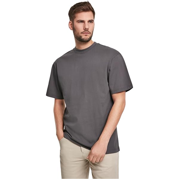 Urban Classics T-shirt Uomo Con Bordi Aperti E Tintura Pigmentata, Scollo Rotondo, Vestibilità Regolare