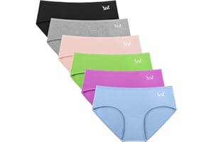 Cholewy Womens Underwear Multipack - Soft and Stretchy Ladies Knickers Comfortable Cotton Pants for Women, Ideal for Daily Wear (Pack of 6)