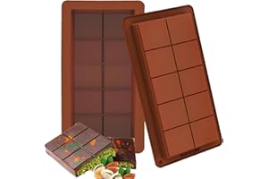 BETA NOBLE Schokoladenform Silikon Tief,Dubai Schokolade Form-2 Stück Silikonform,Schokoladentafel Tiefe Schokoladenform,Extra Tief Schokolade Form für Schokolade Praline Süßigkeiten