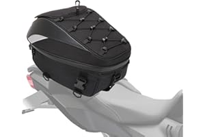 JFG RACING Sacoche de Selle de Moto,Multifonctionnel Sac Siege Arriere Sacs à Bagages Etanches Sacs de Rangement de Sac pour Casque pour Moto Sportive Enduro Quad Scooter