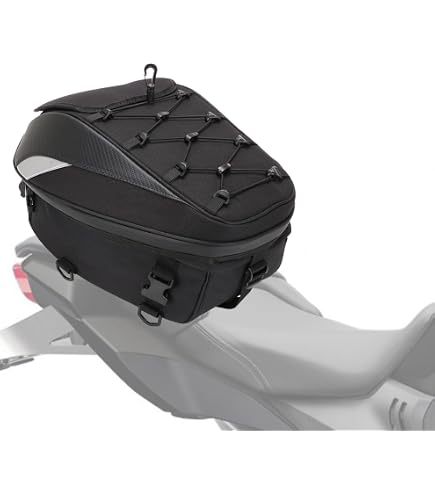 SW-MOTECH Drybag 80 Tail Bag - 8L Waterproof Motorcycle Bag, Grey/Black, Multi-Fit