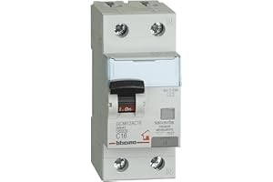 bticino Gc8813ac16 Btdin Disjoncteur différentiel 1P + N, 4,5 KA Idn = 0.03 A, EN = 16 A