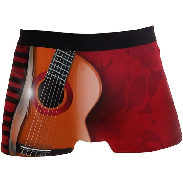ZZKKO Herren Boxershorts Gitarren Design | Baumwolle Spandex Größe S