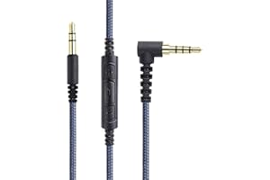 KetDirect 1.2m(3.9ft) audio 3.5mm AUX Replacement Headphone/Headset Audio Cable with In-Line Remote Microphone Volume Control for Apple iphone Android Samsung