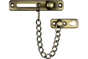 Litensh Door Chain Lock Türkettenschloss Edelstahl Türkette Sicherheitsschloss Türsicherheitskette Kettenschloss Türsicherung Türgriff Tür Sicherheitskette für Hotel Familie Innentüren Bronzegrün