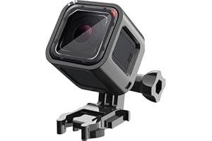 HONGDAK Rahmenhalterung Gehäuse für GoPro Hero 5 Session, Hero 4 Session, Upgrade Schutzgehäuse Rahmen Shell Mount Halter mit Schnalle & Rändelschraube für GoPro Hero 5/4 Session