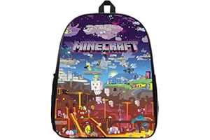 OBLRXM Mochilas Infantiles, Mine-craft Mochila Infantil, Mochila de Mine-craft para Niños, Mochila infantil para niños y niñas, impermeable, diseño de Mine-craft