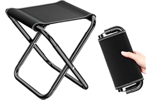 GUADOR Tabouret Pliant Portable Tabouret Pliant Camping Mini Outdoor Tabouret Pliable avec Sac De Rangement pour Métro La Pêche Beach Garden Tabouret Pliant pour Un Rangement Facile Tabouret Pliant (L)