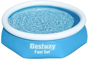 Bestway Fast Set Aufstellpool ohne Pumpe Ø 244 x 61 cm, blau, rund