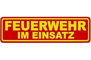 ‎LOHOFOL LOHOFOL Magnetschild Feuerwehr im Einsatz | Schild magnetisch | mehrere Größen lieferbar (65 x 19 cm)