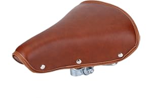 Broco Sellino Bici Morbido Sella Bici Comoda per Uomo Donna, Rivetti Marroni comoda universali Sella Bici Durevole in Pelle PU Spring Spring