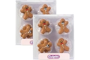 Culpitt Decorazioni per torte di zucchero con pan di zenzero (confezione da 2, 24 decorazioni)