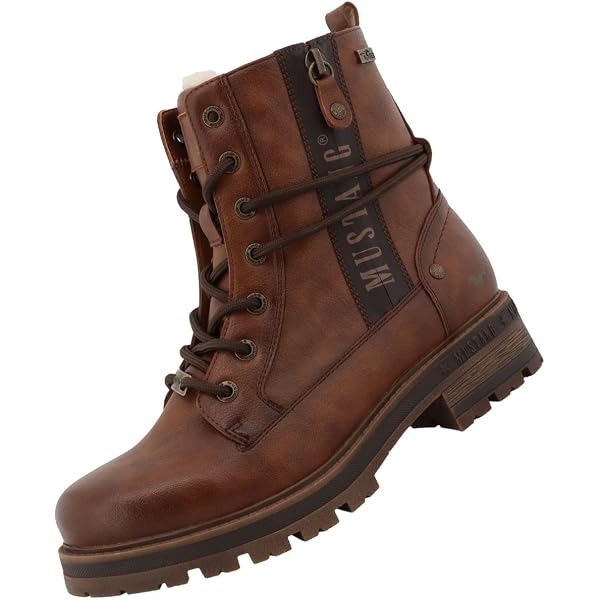 Bottines Mustang Femme 1336-515 à Lacets - Tendance Et Confortables