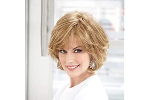 EMMOR Pelucas cortas de cabello rubio verdadero para mujeres, mezcla de fibras sintéticas saludables y estratificadas con un lado, uso diario natural (Color 30/613)