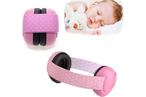 LUFEIS Casque Anti Bruit Bebe, Casque anti-bruit rembourré pour enfants, protection auditive pour bébés et tout-petits de 12 à 36 mois, Cordon élastique Cache-oreilles Réglables pour enfants
