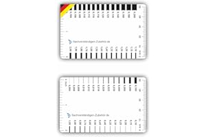 SACHVERSTÄNDIGEN-ZUBEHÖR.DE Expertos accesorios juego de 2 | Tarjeta bancaria | Equipo de tasador | Regla para tasadores de vehículos de motor | Regla de brecha y herramientas de medición para la valoración de bienes raíces