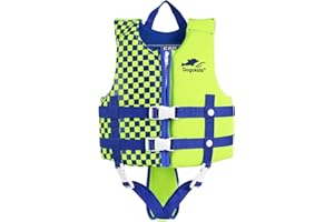 WYTbaby Kamizelka pływacka dla dzieci, neoprenowa kamizelka wypornościowa, pływająca z regulowanym paskiem, kurtka pływacka, odpowiednia dla chłopców i dziewcząt 11-35 kg / 1-6 lat