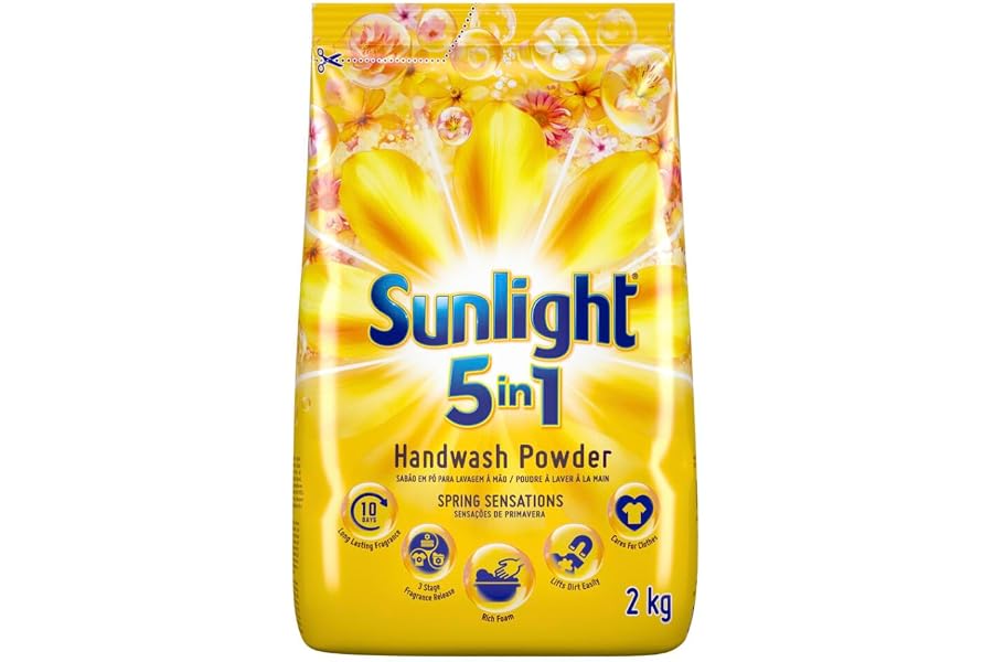 Sunlight Spring Sensations 5-in-1 Hand Washing Powder Detergent 2kg