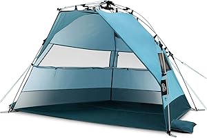 qeedo Quick bay Tenda da Spiaggia (Sistema Quick-Up), Tenda Mare con Protezione UV80