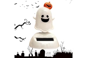 MACIUN Figurines de danse solaire, fantôme d'Halloween à tête oscillante, décoration animée d'Halloween