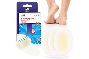 ‎ANJOCARE AnjoCare Plaster na pęcherze do stóp, 12 sztuk niewidocznych hydrokoloidowych żelowych opatrunków na pęcherze, wodoodporne plastry na pęcherze na palce, zapobieganie i regeneracja pęcherzy na piętach