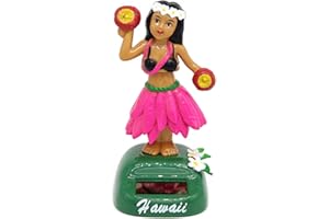 ZEKUIOP BAOGAO Solar Powered Hawaiian Hula Girl,Car Dashboard Dancers Hula Figures Decor Doll Toy Dashboard Hula Girl Bobble Head Solar Powered Hawaiian Figure Doll For Car Interior Decor Ornament Style