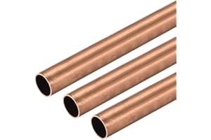 TA-VIGOR 3Pcs Copper Round Tube, 10mm OD 0.5mm Wall Thickness 300mm Long Straight Pipe Tubing for Hobbies, Crafts, Building Models, Building Decorations, Frames, Industrial, Gardening Products