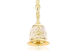 KUBDPQOR Vintage Hand Bell – Weißgoldene Glocke zum Aufhängen, Handglocke im Retro-Stil für vielfältige Anwendungen – Melody Bell Single Bells
