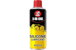 3-IN-ONE Silicone Lubricant 400ml - Multipurpose High-Performance Lubricant - Effortless, Fast-Drying, Moisture Protection, Guards Rubber and Plastic