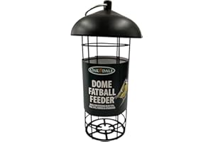 OAKDALE PRODUCTS Oakdale Classic Fatball Bird Feeder with Protective Dome, Heavy Duty Steel Cage for Suet, Guards Against Pests, Twist & Lift for Easy Cleaning