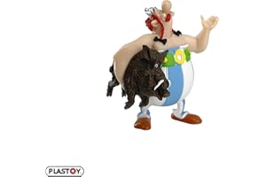 Plastoy Astérix Figurine Obélix portant un sanglier - Plastique - 8 cm