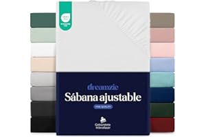 Dreamzie Sabanas 180x200 – Bonete 35 cm – Microfibra Suave – para Colchones Gruesos – Certificado Oeko-Tex – Blanco