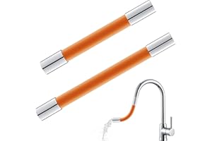 GARQITWAN 2 pezzi Prolunga Rubinetto Cucina, Tubo di prolunga universale per rubinetto, per Rubinetto Girevole a 360° Adattatore per Filtro per Rubinetti di Bagno e Cucina (11.22in e 18.3in)