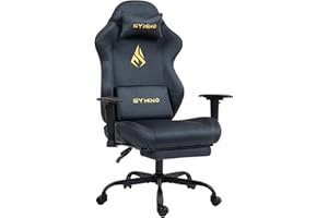 Symino Gaming Chair, Computer Chair, PC Chair with Footrest, Headrest and Lumbar Support, Ergonomic Office Chair, Gaming Chair for Adults