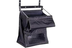 MMOON-L&F Indoor Wall Mount Mail Catcher Bag Door Slot Post Box Basket Mail Boxes Organizer Security Large Capacity Black