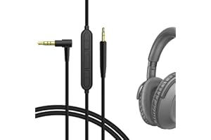 GEEKRIA QuickFit Audio Cavo con Microfono Compatibile con Sennheiser PXC 550, PXC 550 II Cavo, 2.5mm Cavo Stereo Sostitutivo con Microfono in linea e Controllo del volume(1.2m)