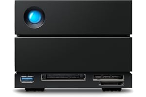 LaCie 2big Dock RAID, 16TB, External HDD, Thunderbolt 4, PC Mac iPad & iPhone, Data Rescue Service (STLG16000400)