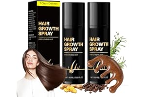 2 Stück Hair Growth Spray mit Holz Massagekamm 50ML Haarwachstum Spray Hair Growth Serum Haarwachstum Beschleunigt Reduziert Haarausfall bei Männern & Frauen