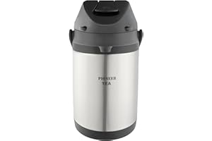 PIONEER FLASKS Pioneer Termos Airpot ze stali nierdzewnej dozownik do herbaty na konferencję, 3 litry