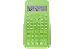 ‎MPM QUALITY Stilvoller wissenschaftlicher Taschenrechner in einer schönen grünen Farbe. Alle notwendigen Funktionen geeignet für Schule, Arbeit und Zuhause. 150 x 80 x 18 mm Kunststoff