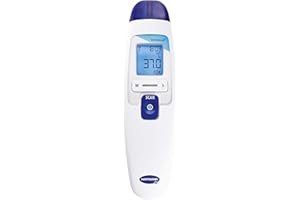 VEROVAL Duo Scan, Termómetro Infrarrojos 2 en 1, Termómetro Digital para Bebés, Ideal para Medir la Fiebre en Casa, Medición Rápida y Precisa de la Temperatura Corporal, sin Contacto, Color Blanco