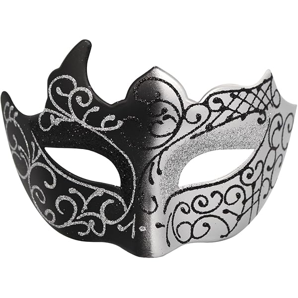 Venetiaans masker metallic zilver