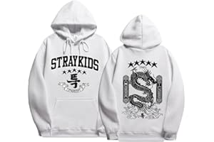 PANOZON Hombre Sudadera con Capucha 3D Impresa de Stray Kids Hoodies Manga Larga Bang Chan Changbin Hyunjin Han Felix Seungmin