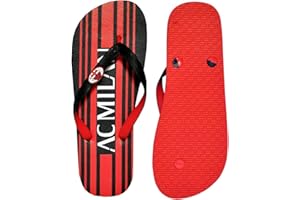 Soho Milano Infradito Uomo e Ragazzo taglia da 39 a 46 AC Milan - pantofole casa, ciabatte mare o piscina - Idea regalo Milan per tifosi Milanisti