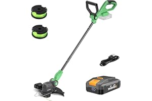WORKPROX Cordless Strimmer with 30cm Cutting Diameter, 20V 2-in-1 Grass Trimmer and Lawn Edger with Auto Line Feed, Garden Strimmer with 90° Adjustable Cutting Head and 150° Auxiliary Handle