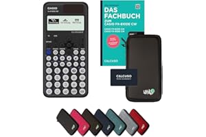 Casio fx-810DE CW inkl. Schutztasche Schwarz & Fachbuch (96 Seiten, DIN A5) – Wissenschaftlicher Rechner – Smart Set