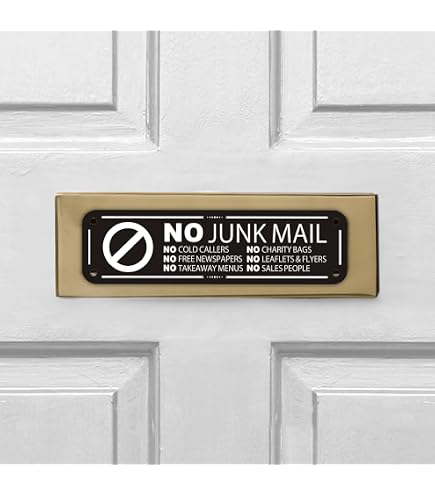 No Junk Mail or LEAFLETS - Adesivo in vinile per cassetta delle lettere, per negozio, ufficio, casa, caffetteria, hotel